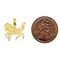 14K Yellow Gold Fancy Horse Charm Equestrian Pendant Jewerly 19mm x 18mm